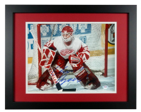 Chris Osgood Signed Red Wings Custom Framed Photo (PSA) at PristineAuction.com