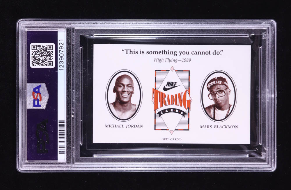 Michael Jordan / Spike Lee 1991 Nike #2 High Flying 1989 (PSA 9) at PristineAuction.com Michael Jordan / Spike Lee 1991 Nike #2 High Flying 1989 (PSA 9) at PristineAuction.com