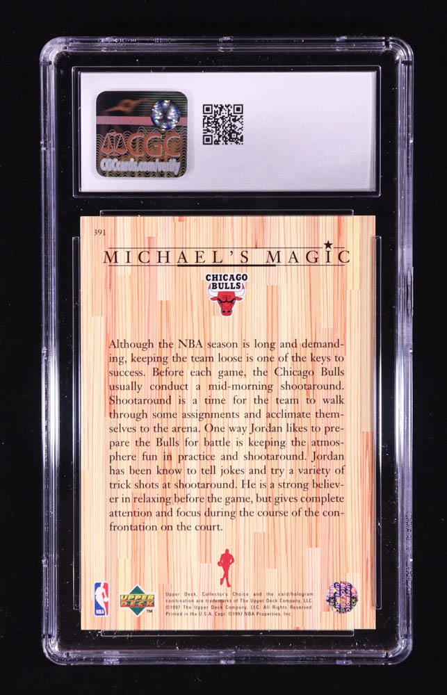 Michael Jordan 1997-98 Collector's Choice #391 MM (CGC 9) at PristineAuction.com Michael Jordan 1997-98 Collector's Choice #391 MM (CGC 9) at PristineAuction.com