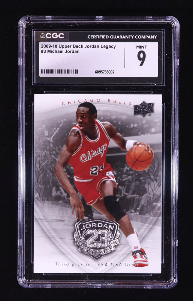 Michael Jordan 2009-10 Upper Deck Michael Jordan Legacy Collection #3 / Third pick in 1984 NBA Draft (CGC 9) at PristineAuction.com Michael Jordan 2009-10 Upper Deck Michael Jordan Legacy Collection #3 / Third pick in 1984 NBA Draft (CGC 9) at PristineAuction.com