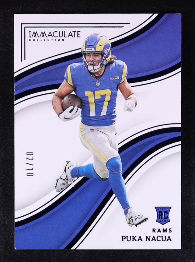 Puka Nacua 2023 Immaculate Collection Blue #29 #02/10 RC at PristineAuction.com Puka Nacua 2023 Immaculate Collection Blue #29 #02/10 RC at PristineAuction.com