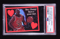 Hey, Champ! Have A Great Day! 1991 Cleo Michael Jordan Valentines #NNO (PSA 9) at PristineAuction.com