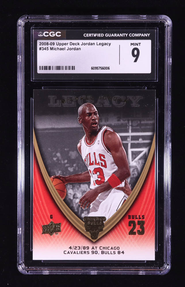 Michael Jordan 2008-09 Upper Deck Michael Jordan Legacy Collection #345 / Game 345 (CGC 9) at PristineAuction.com Michael Jordan 2008-09 Upper Deck Michael Jordan Legacy Collection #345 / Game 345 (CGC 9) at PristineAuction.com