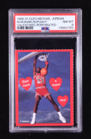 Slam Dunk A Super Day! 1991 Cleo Michael Jordan Valentines #NNO (PSA 8) at PristineAuction.com