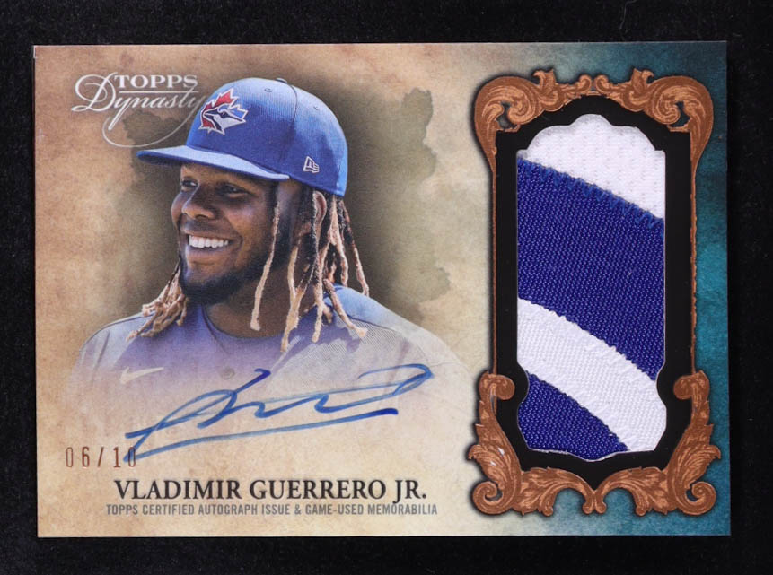 Vladimir Guerrero Jr. 2021 Topps Dynasty Autograph Patches #DAPVGJ1 #06/10 at PristineAuction.com Vladimir Guerrero Jr. 2021 Topps Dynasty Autograph Patches #DAPVGJ1 #06/10 at PristineAuction.com