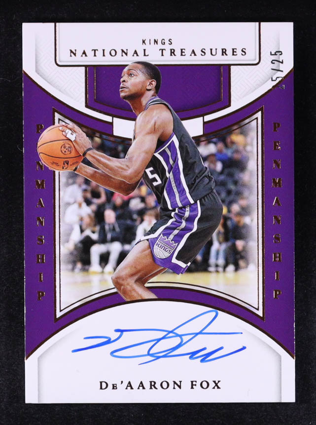De'Aaron Fox 2024-25 Panini National Treasures Penmanship Bronze #43 #25/25 at PristineAuction.com De'Aaron Fox 2024-25 Panini National Treasures Penmanship Bronze #43 #25/25 at PristineAuction.com