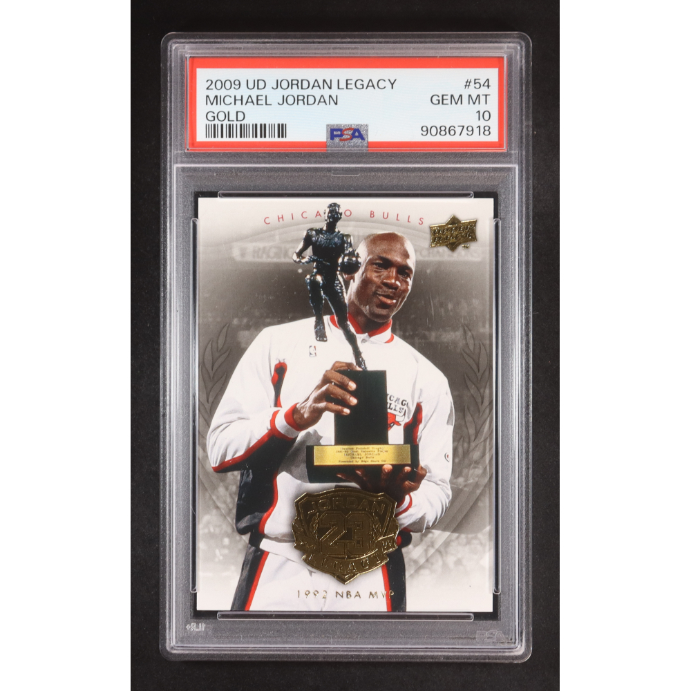 Michael Jordan 2009 Upper Deck MJ Legacy Collection Gold #54 (PSA 10) at PristineAuction.com