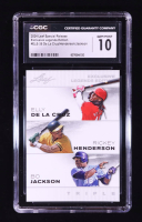 Elly De La Cruz RC / Rickey Henderson / Bo Jackson 2024 Leaf Special Release Exclusive Legends Edition #ELE38 (CGC 10) at PristineAuction.com