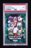 Jayden Daniels 2024 Panini Prizm Emergent Prizms Green Ice #2 RC (PSA 9) at PristineAuction.com