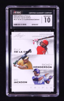 Elly De La Cruz RC / Rickey Henderson / Bo Jackson 2024 Leaf Special Release Exclusive Legends Edition #ELE38 (CGC 10) at PristineAuction.com