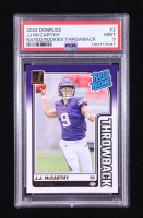 J.J. McCarthy 2024 Donruss Rated Rookies Throwback #2 RC (PSA 9) at PristineAuction.com