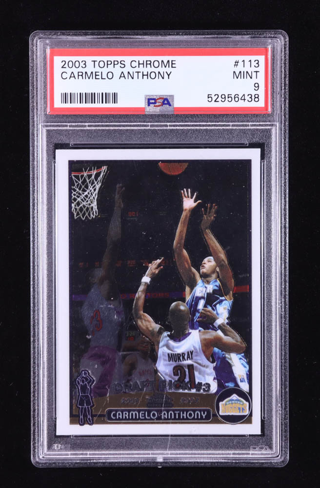 Carmelo Anthony 2003-04 Topps Chrome #113 RC (PSA 9) at PristineAuction.com Carmelo Anthony 2003-04 Topps Chrome #113 RC (PSA 9) at PristineAuction.com