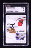 Elly De La Cruz RC / Rickey Henderson / Bo Jackson 2024 Leaf Special Release Exclusive Legends Edition #ELE38 (CGC 10) at PristineAuction.com