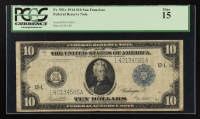 1914 $10 Ten Dollars Blue Seal Federal Reserve Bank Note - San Francisco (PCGS Fine 15) at PristineAuction.com
