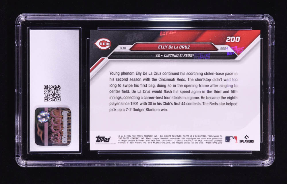 Elly De La Cruz 2024 Topps Now #200 RC (CGC 10) at PristineAuction.com Elly De La Cruz 2024 Topps Now #200 RC (CGC 10) at PristineAuction.com