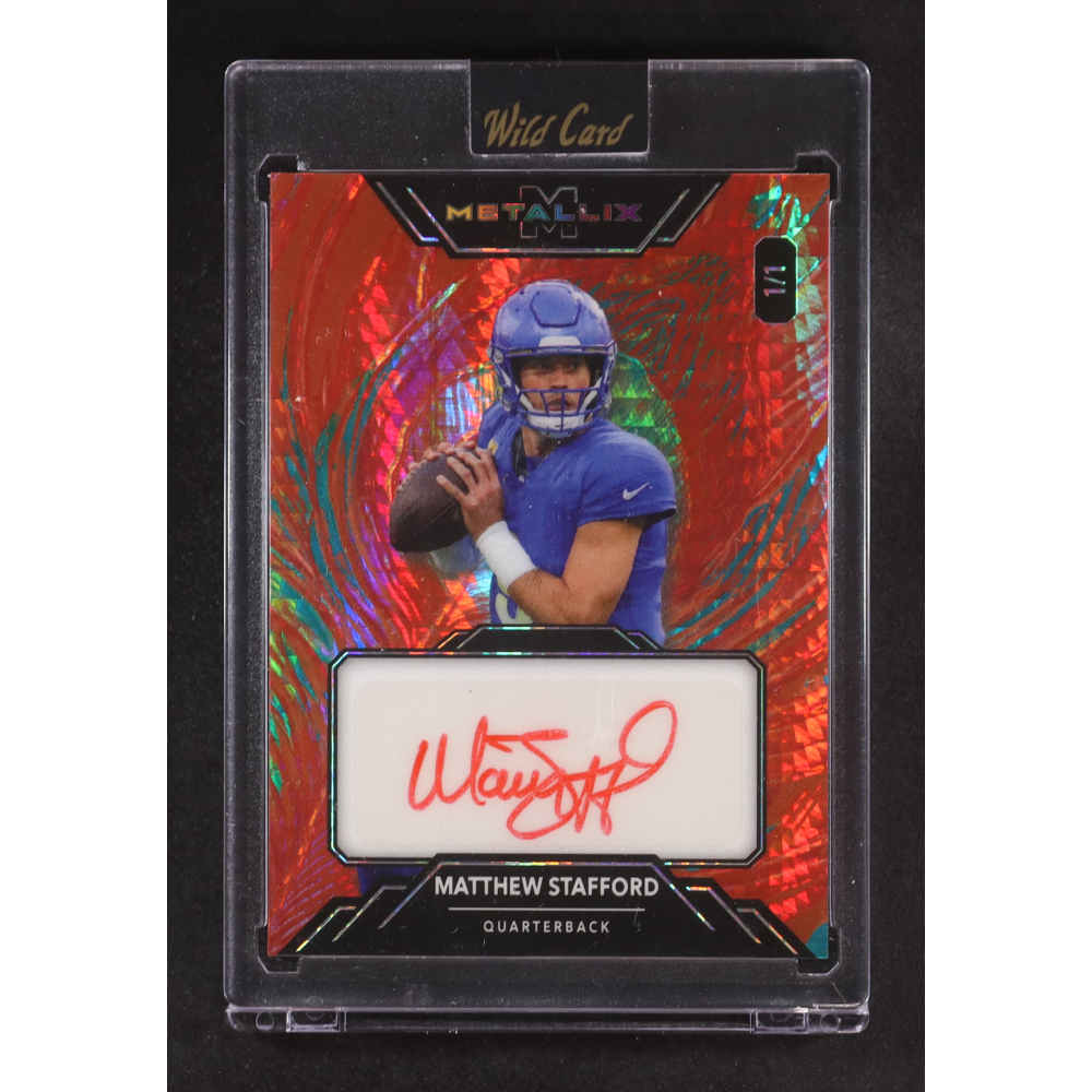 Matthew Stafford 2025 Wild Card Metallix Auto #WMMFA-MS #1/1 at PristineAuction.com