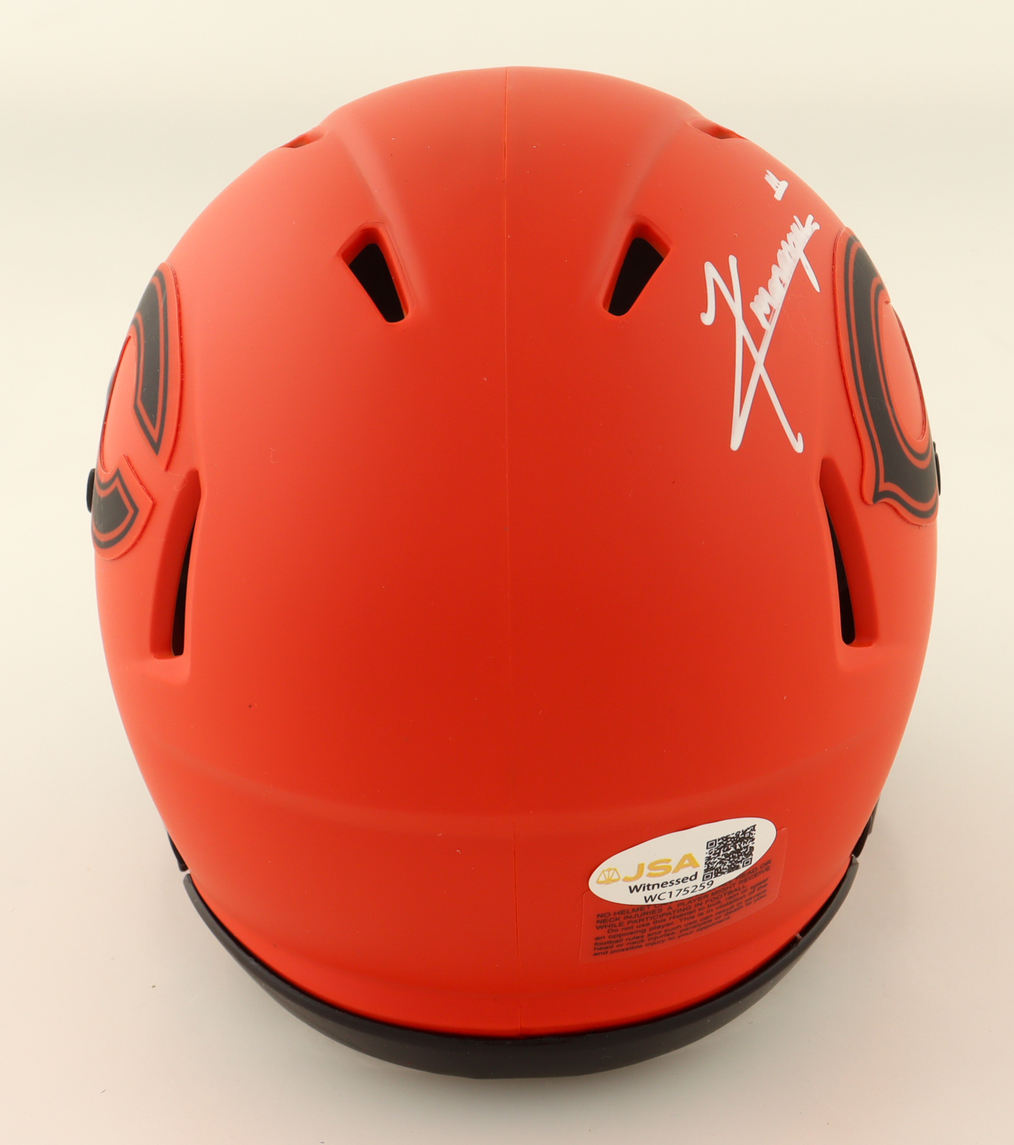 Kyle Monangai Signed Bears Rave Alternate Speed Mini Helmet (JSA) at PristineAuction.com Kyle Monangai Signed Bears Rave Alternate Speed Mini Helmet (JSA) at PristineAuction.com