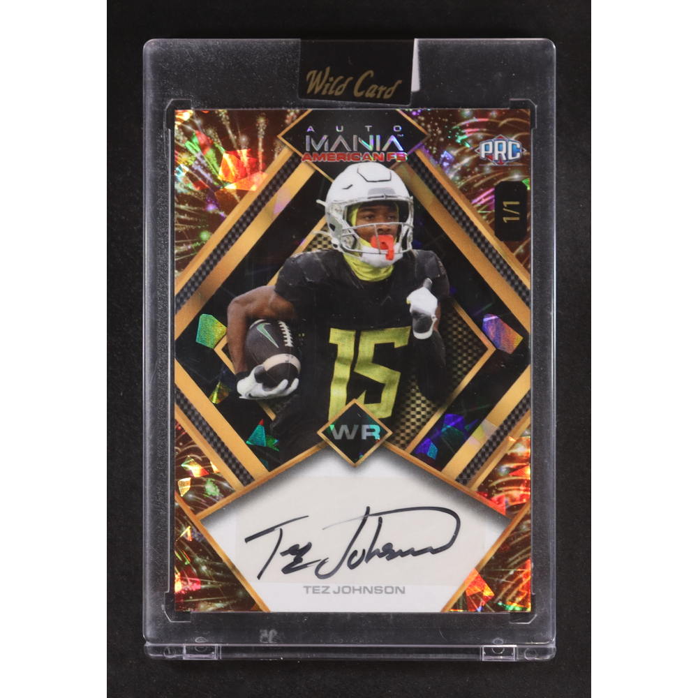Tez Johnson 2024 Wild Card Automania American FB Diamond #AMAD-TJ RC #1/1 at PristineAuction.com