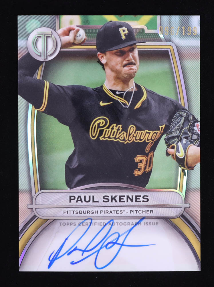 Paul Skenes 2025 Topps Tribute Autographs #TASKE #096/199 RC at PristineAuction.com Paul Skenes 2025 Topps Tribute Autographs #TASKE #096/199 RC at PristineAuction.com
