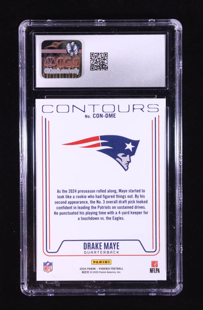Drake Maye 2024 Panini Phoenix Contours #12 RC (CGC 9.5) at PristineAuction.com Drake Maye 2024 Panini Phoenix Contours #12 RC (CGC 9.5) at PristineAuction.com