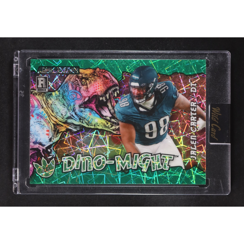 Jalen Carter 2023 Wild Card Dino-Might Alumination #AD-JC RC #4/5 at PristineAuction.com