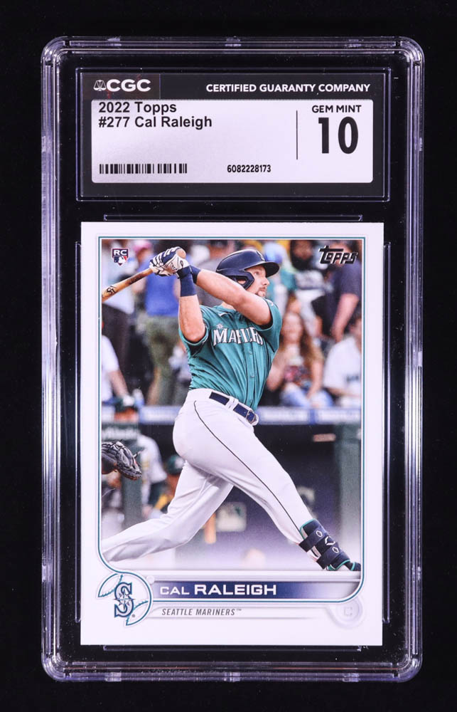 Cal Raleigh 2022 Topps #277 RC (CGC 10) at PristineAuction.com Cal Raleigh 2022 Topps #277 RC (CGC 10) at PristineAuction.com