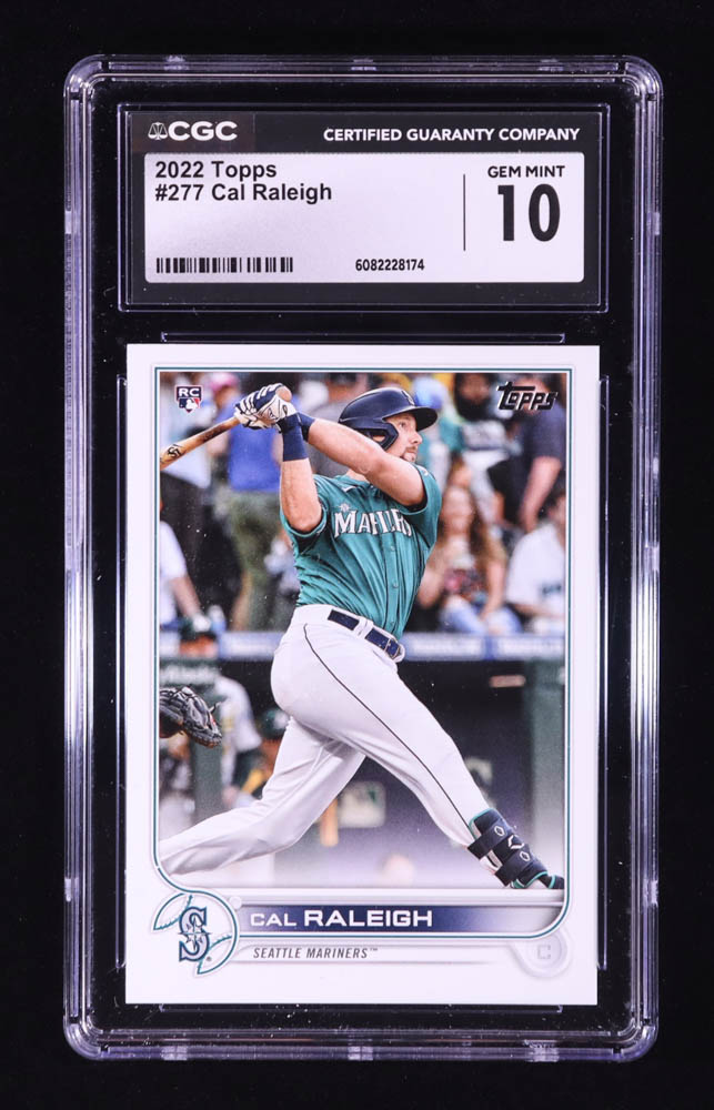 Cal Raleigh 2022 Topps #277 RC (CGC 10) at PristineAuction.com Cal Raleigh 2022 Topps #277 RC (CGC 10) at PristineAuction.com