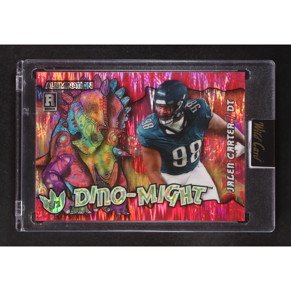 Jalen Carter 2023 Wild Card Dino-Might Alumination #AD-JC RC #1/2 at PristineAuction.com