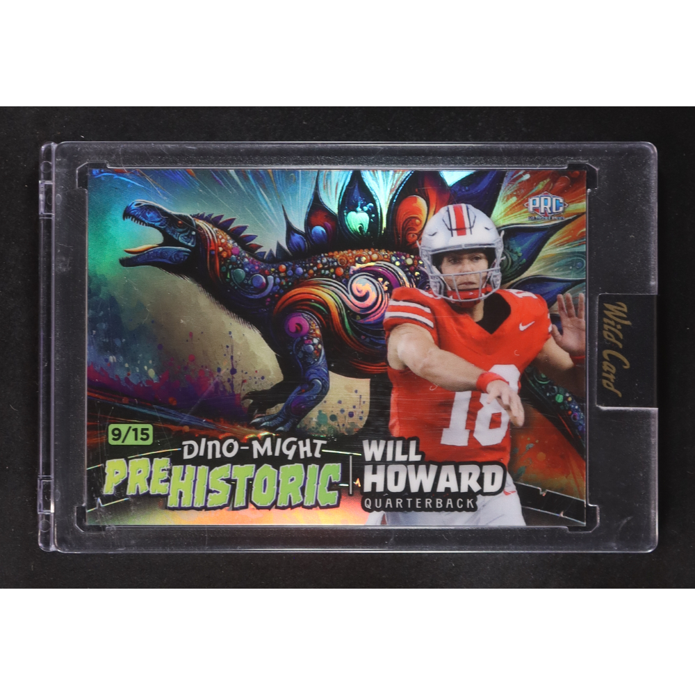Will Howard 2024 Wild Card Dino-Might Alumination Prehistoric Stegosaurus #PHSTG2-WH RC #9/15 at PristineAuction.com