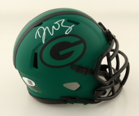 Dontayvion Wicks Signed Packers Rave Alternate Speed Mini Helmet (JSA) at PristineAuction.com