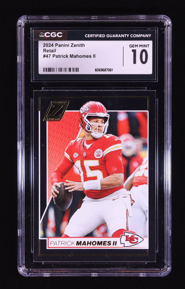 Patrick Mahomes II 2024 Zenith Retail #47 (CGC 10) at PristineAuction.com Patrick Mahomes II 2024 Zenith Retail #47 (CGC 10) at PristineAuction.com