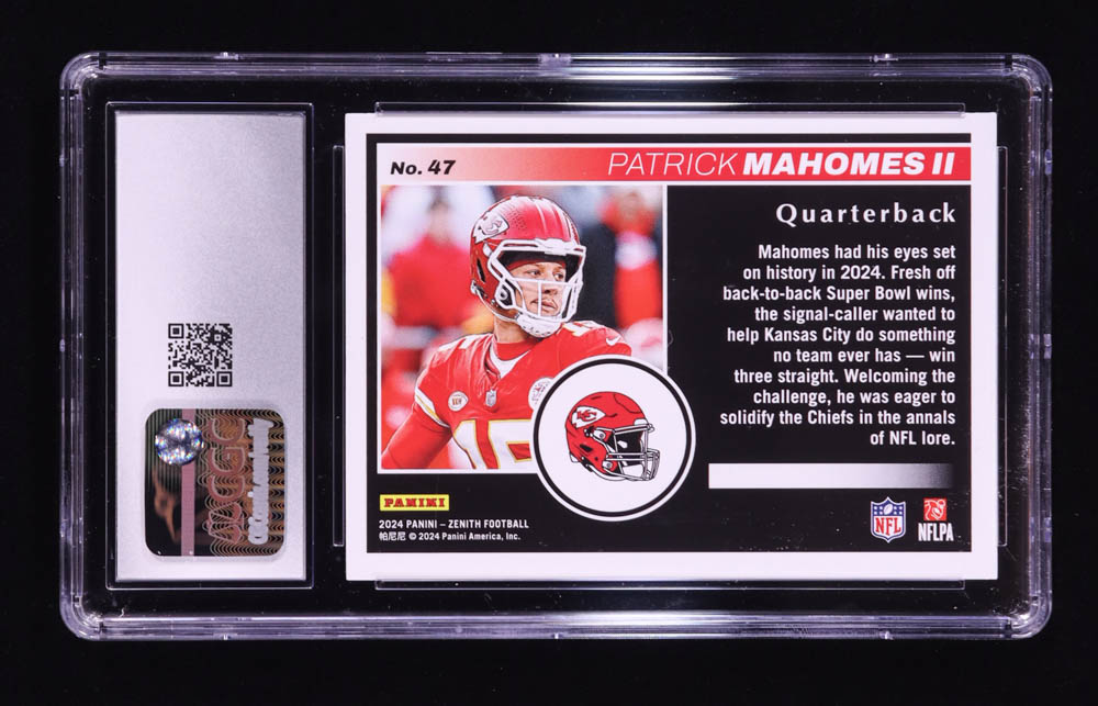 Patrick Mahomes II 2024 Zenith Retail #47 (CGC 10) at PristineAuction.com Patrick Mahomes II 2024 Zenith Retail #47 (CGC 10) at PristineAuction.com