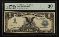1899 U.S. $1 One Dollar "Black Eagle" Silver Certificate (PMG VF30) at PristineAuction.com