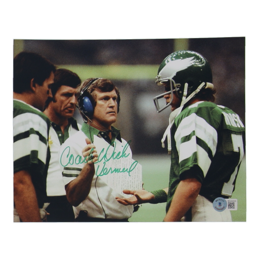 "Coach" Dick Vermeil Signed Eagles 8x10 Photo Inscribed "Coach" (Beckett) at PristineAuction.com "Coach" Dick Vermeil Signed Eagles 8x10 Photo Inscribed "Coach" (Beckett) at PristineAuction.com