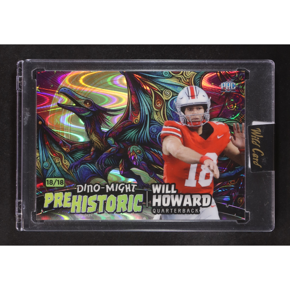 Will Howard 2024 Wild Card Dino-Might Alumination Prehistoric Pterodactyl #PHPTE1-WH RC #18/18 at PristineAuction.com