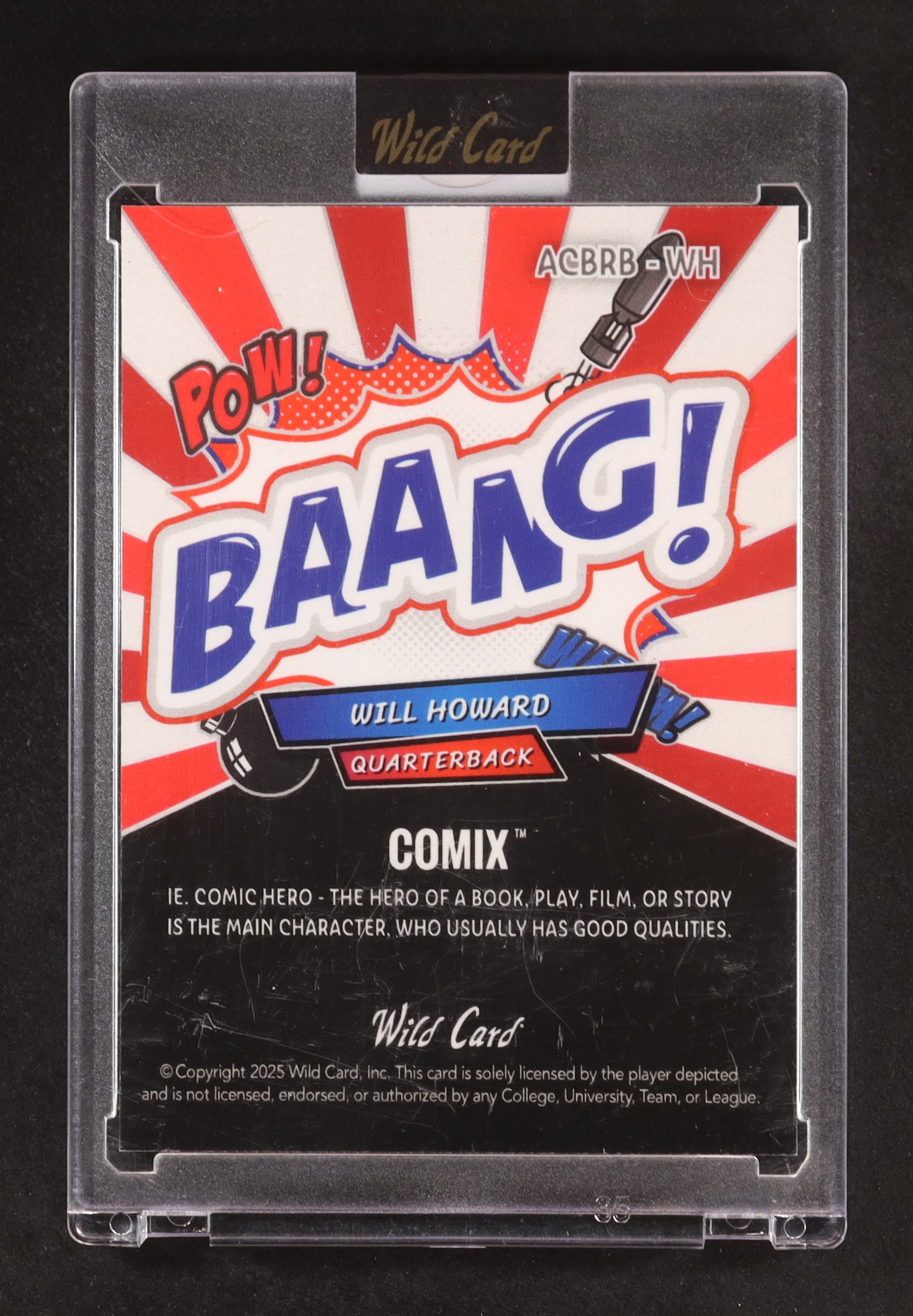 Wlll Howard 2025 Wild Card Comix #ACBRB-WH RC #4/8 at PristineAuction.com Wlll Howard 2025 Wild Card Comix #ACBRB-WH RC #4/8 at PristineAuction.com