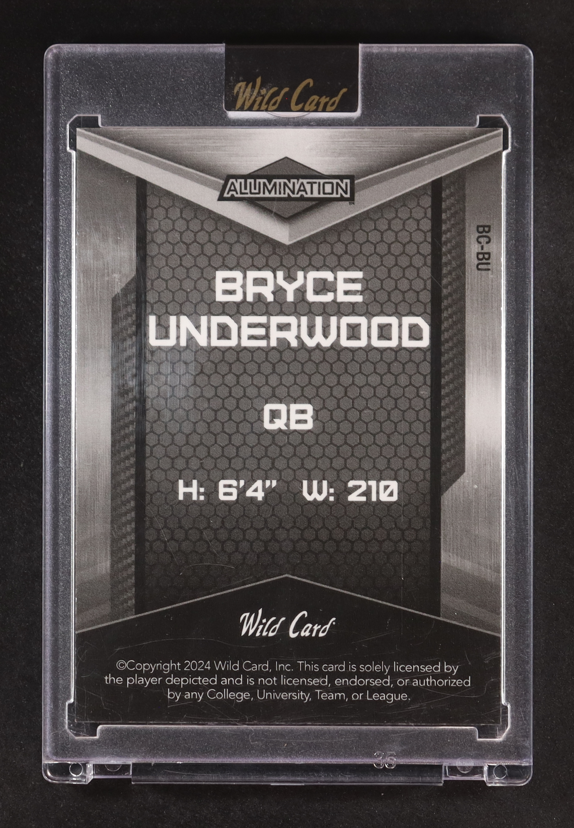 Bryce Underwood 2024 Wild Card Alumination #BC-BU RC #82/99 at PristineAuction.com Bryce Underwood 2024 Wild Card Alumination #BC-BU RC #82/99 at PristineAuction.com