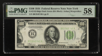 1934 U.S. $100 Federal Reserve Note, New York - Fr. 2152-Bdgs (BA Block) Signed: Julian / Morgenthau (PMG CHOICE AU58) at PristineAuction.com
