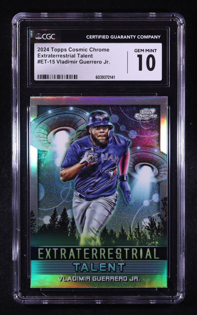 Vladimir Guerrero Jr. 2024 Topps Cosmic Chrome Extraterrestrial Talent #ET15 (CGC 10) at PristineAuction.com Vladimir Guerrero Jr. 2024 Topps Cosmic Chrome Extraterrestrial Talent #ET15 (CGC 10) at PristineAuction.com