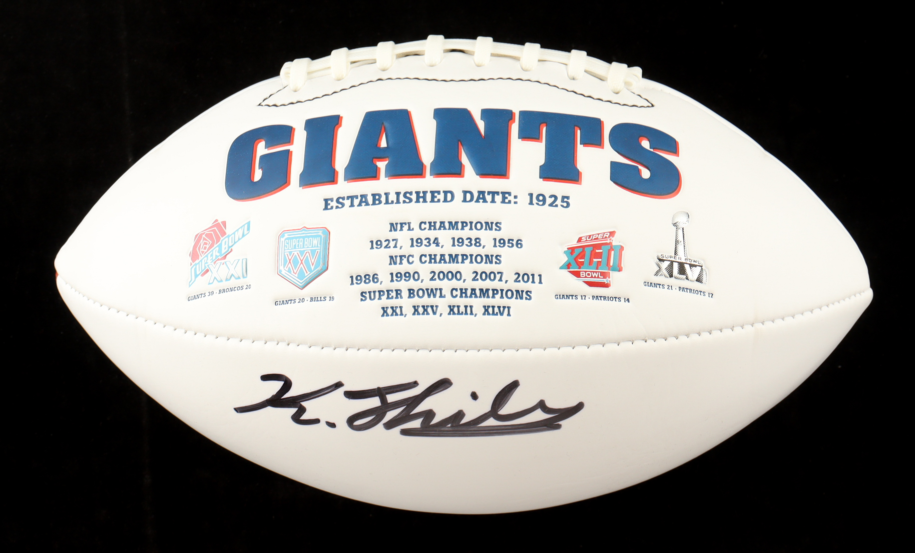 Kayvon Thibodeaux Signed Giants Logo Football (NYG) at PristineAuction.com Kayvon Thibodeaux Signed Giants Logo Football (NYG) at PristineAuction.com