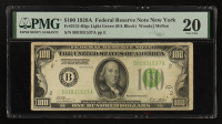 1928-A U.S. $100 Gold Demand Note, New York - Fr.2151-Blgs Light Green (BA Block) Signed: Woods / Mellon (PMG VF20) at PristineAuction.com