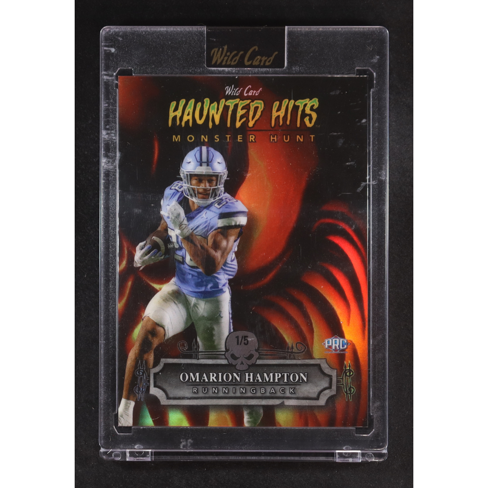 Omarion Hampton 2024 Wild Card Haunted Hits Monster Hunt #HHP-OH RC #1/5 at PristineAuction.com
