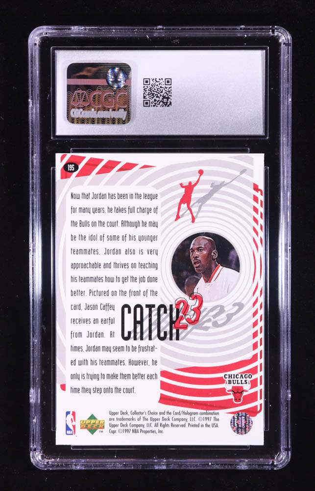 Michael Jordan 1997-98 Collector's Choice #195 / Catch 23 Leader (CGC 9) at PristineAuction.com Michael Jordan 1997-98 Collector's Choice #195 / Catch 23 Leader (CGC 9) at PristineAuction.com