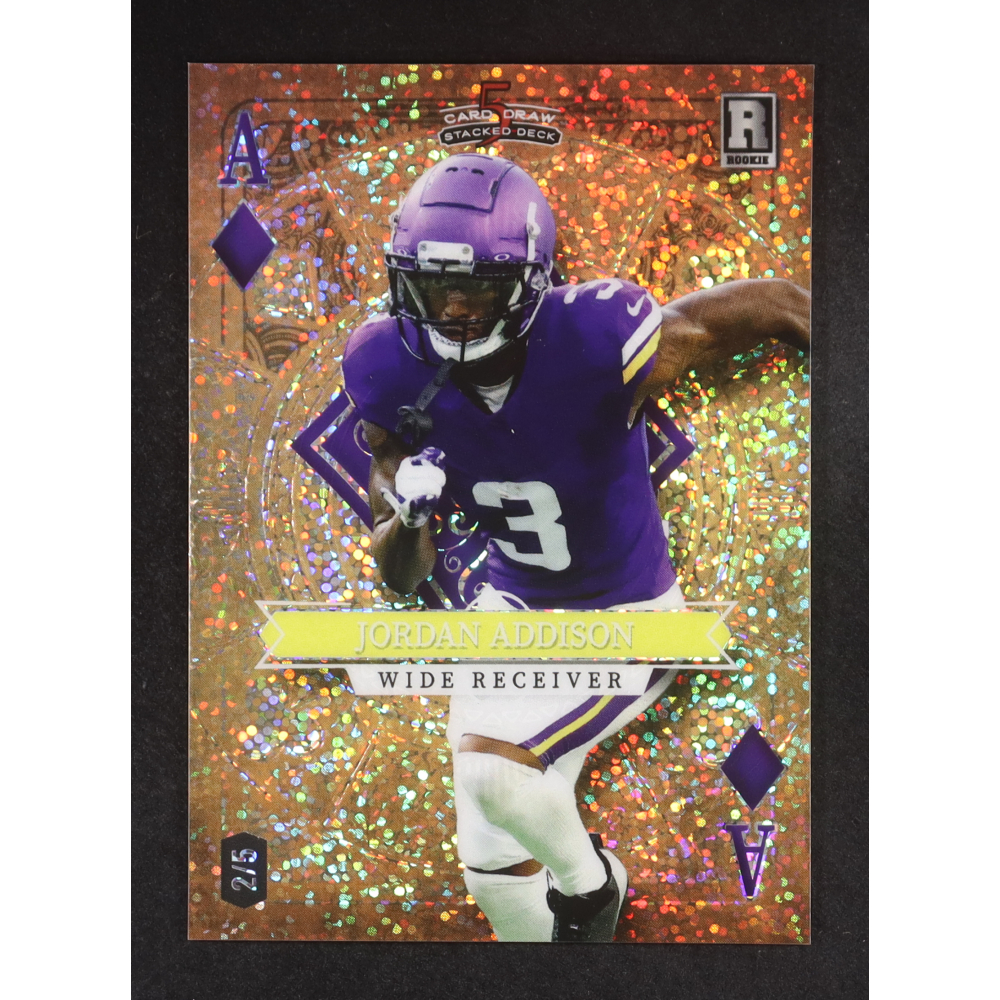 Jordan Addison 2023 Wild Card 5 Card Draw Stacked Deck #SD-JA RC #2/5 at PristineAuction.com