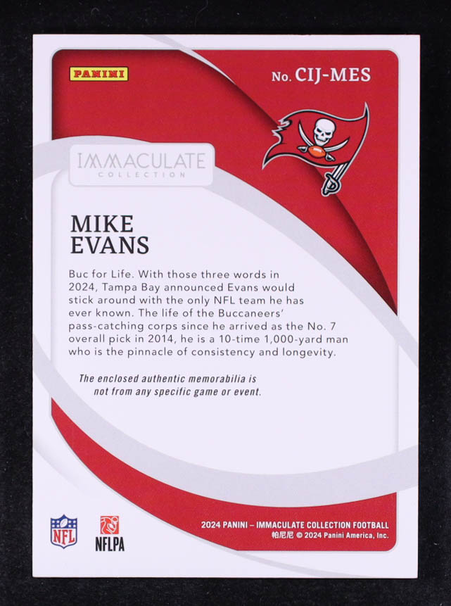 Mike Evans 2024 Immaculate Collection Clearly Immaculate Jerseys #31 #51/99 at PristineAuction.com Mike Evans 2024 Immaculate Collection Clearly Immaculate Jerseys #31 #51/99 at PristineAuction.com