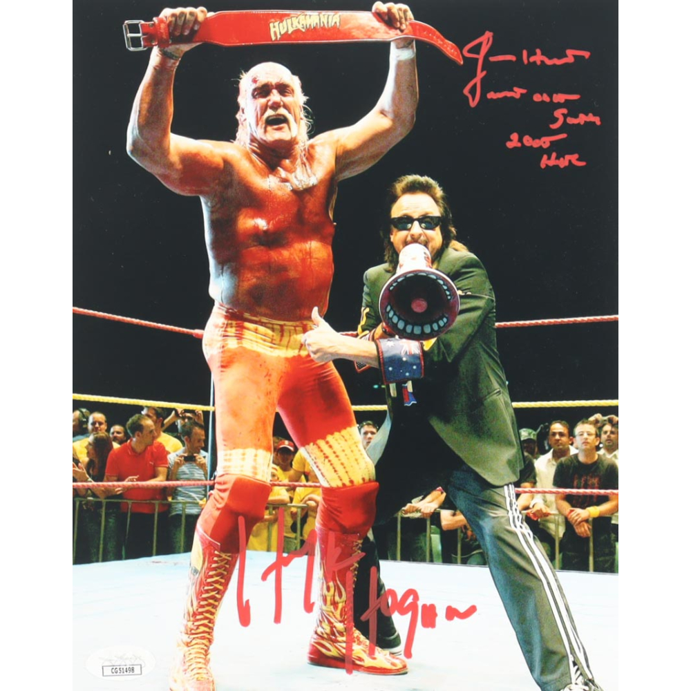 Jimmy Hart & Hulk Hogan Signed WWE 8x10 Photo Inscribed "Mouth of the South" & "2005 HOF" (JSA) at PristineAuction.com
