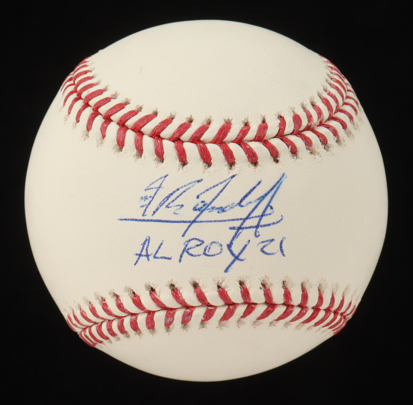 Randy Arozarena Signed OML Baseball Inscribed "AL ROY 21" (Beckett) at PristineAuction.com Randy Arozarena Signed OML Baseball Inscribed "AL ROY 21" (Beckett) at PristineAuction.com