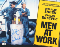 Charlie Sheen & Emilio Estevez Signed "Men at Work" 11x14 Photo (JSA) at PristineAuction.com
