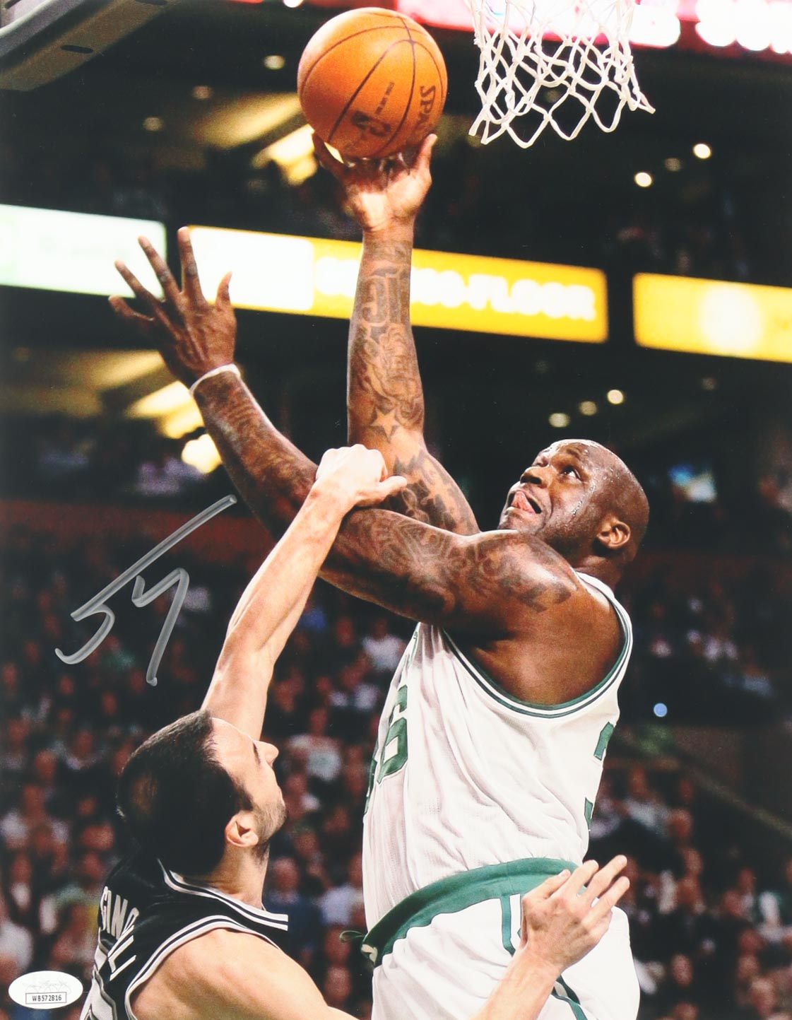 Shaquille O'Neal Signed Celtics 11x14 Photo (JSA) at PristineAuction.com Shaquille O'Neal Signed Celtics 11x14 Photo (JSA) at PristineAuction.com