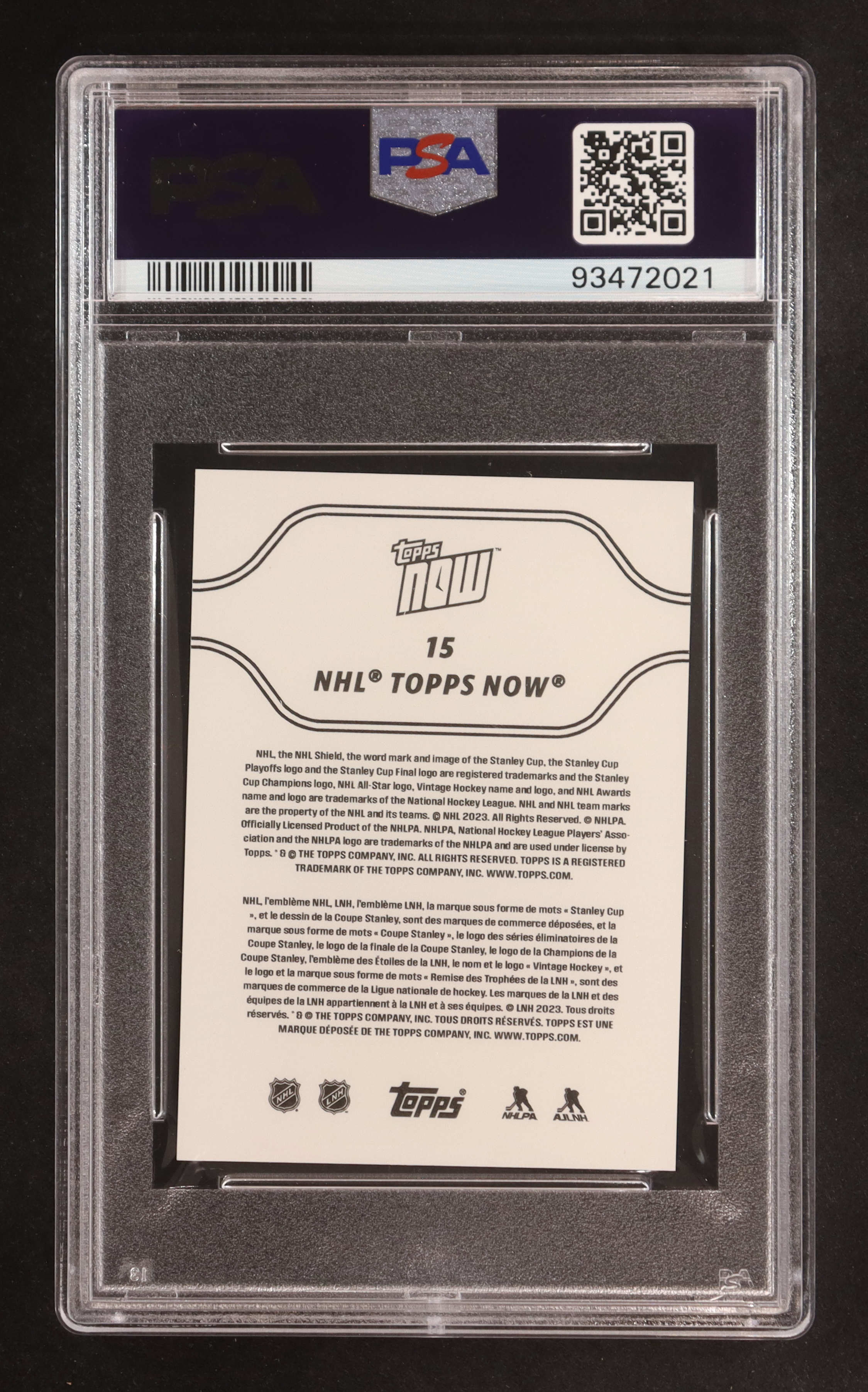 Connor Bedard 2023-24 Topps Now Stickers #15 RC (PSA 10) at PristineAuction.com Connor Bedard 2023-24 Topps Now Stickers #15 RC (PSA 10) at PristineAuction.com